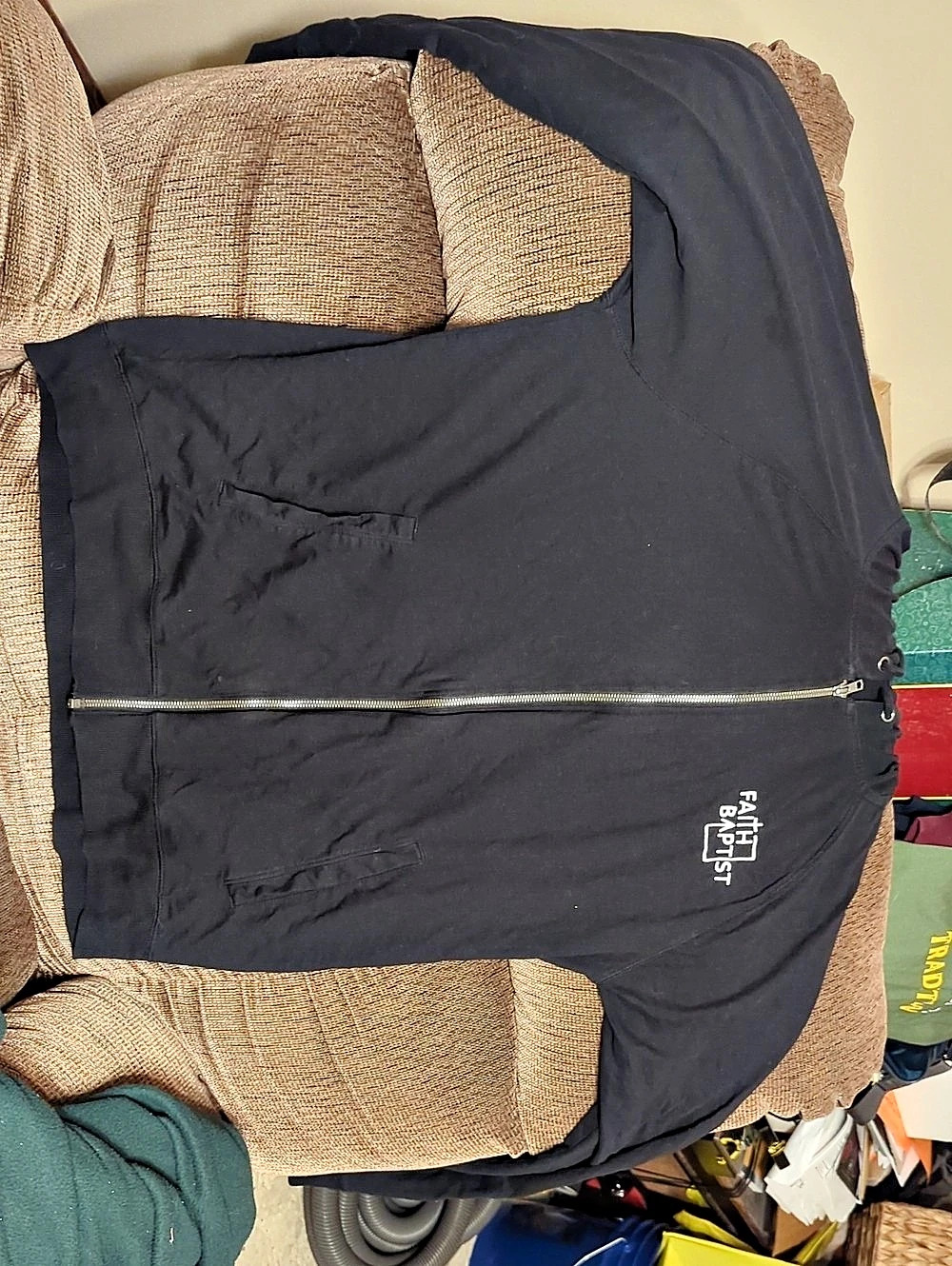 District Perfect Weight Full-Zip Hoodie Black Large